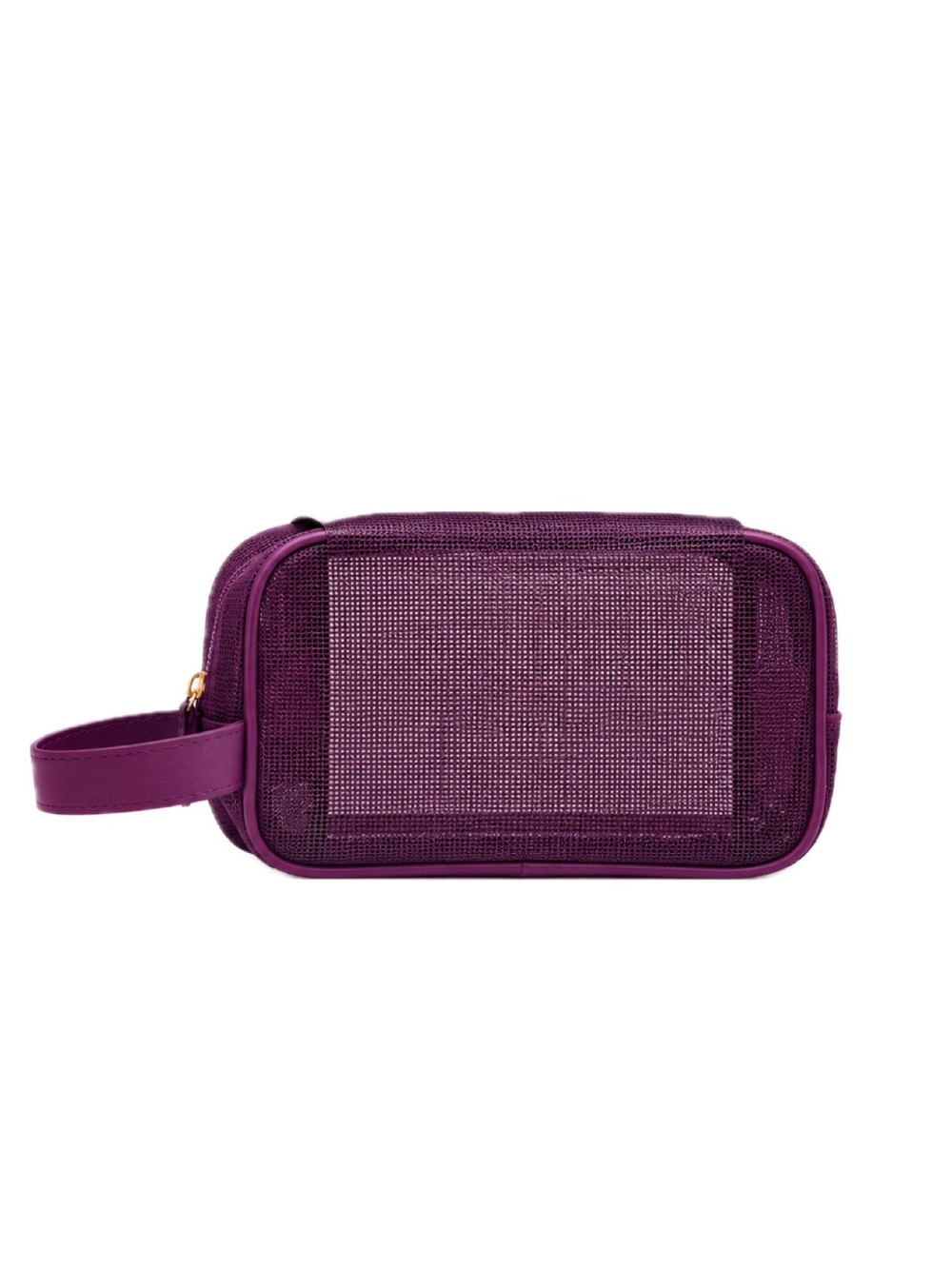 Purple Mesh Cosmetic Bag